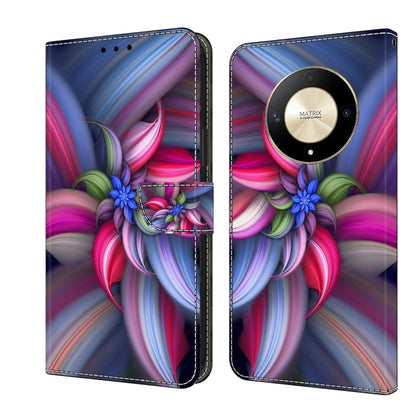 For Honor Magic6 Lite Crystal 3D Shockproof Protective Leather Phone Case(Colorful Flower) - Honor Cases by buy2fix | Online Shopping UK | buy2fix