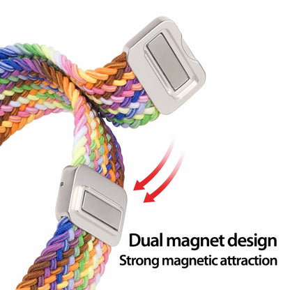 For Apple Watch 38mm DUX DUCIS Mixture Pro Series Magnetic Buckle Nylon Braid Watch Band(New Rainbow) - Watch Bands by DUX DUCIS | Online Shopping UK | buy2fix