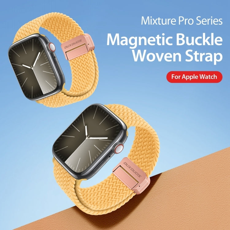 For Apple Watch Series 10 42mm DUX DUCIS Mixture Pro Series Magnetic Buckle Nylon Braid Watch Band(Sunny Color) - Watch Bands by DUX DUCIS | Online Shopping UK | buy2fix