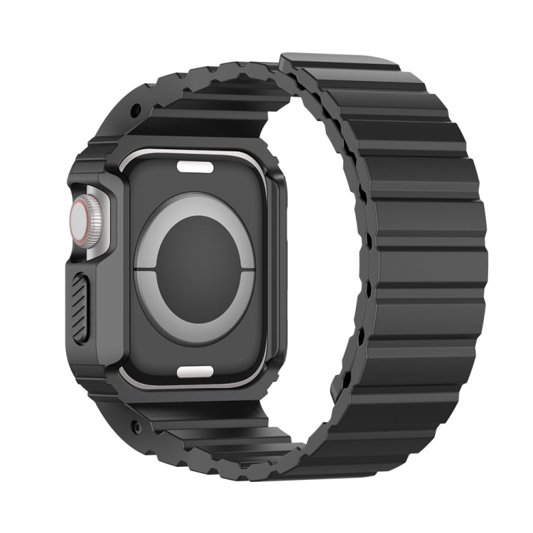 For Apple Watch SE 2022 44mm DUX DUCIS OA Series Integrated Magnetic Watch Band(Black) - Watch Bands by DUX DUCIS | Online Shopping UK | buy2fix