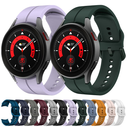 For Samsung Galaxy Watch 6 / 6 Classic Colorful Buckle Silicone Watch Band(Black) - Watch Bands by buy2fix | Online Shopping UK | buy2fix