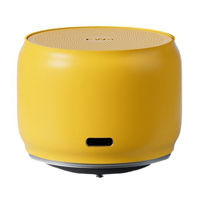 EWA A126 Mini Bluetooth 5.0 Bass Radiator Metal Speaker(Yellow) - Mini Speaker by EWA | Online Shopping UK | buy2fix