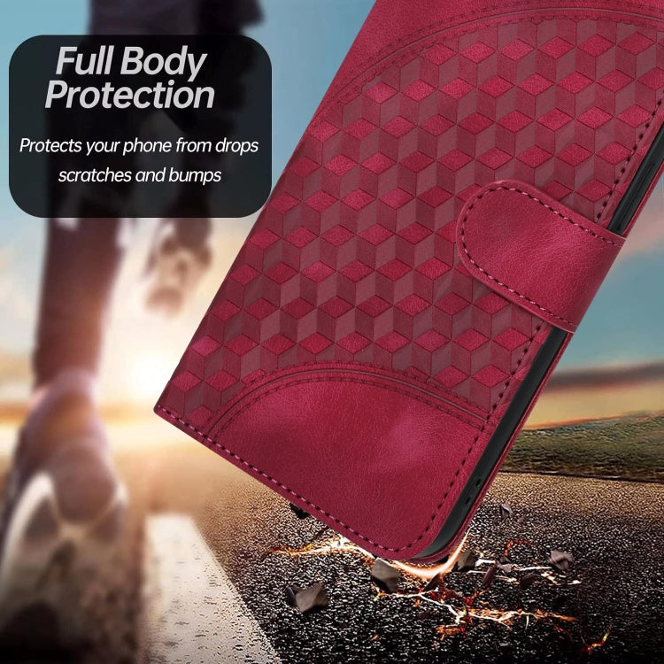 For Samsung Galaxy S21+ 5G YX0060 Elephant Head Embossed Phone Leather Case with Lanyard(Rose Red) - Galaxy S21+ 5G Cases by buy2fix | Online Shopping UK | buy2fix