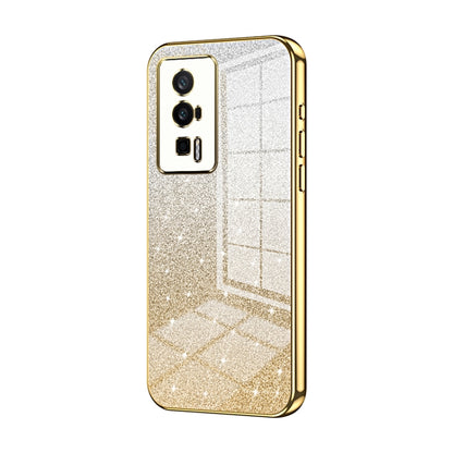 For Xiaomi Redmi K60 / K60 Pro Gradient Glitter Powder Electroplated Phone Case(Gold) - Xiaomi Cases by buy2fix | Online Shopping UK | buy2fix