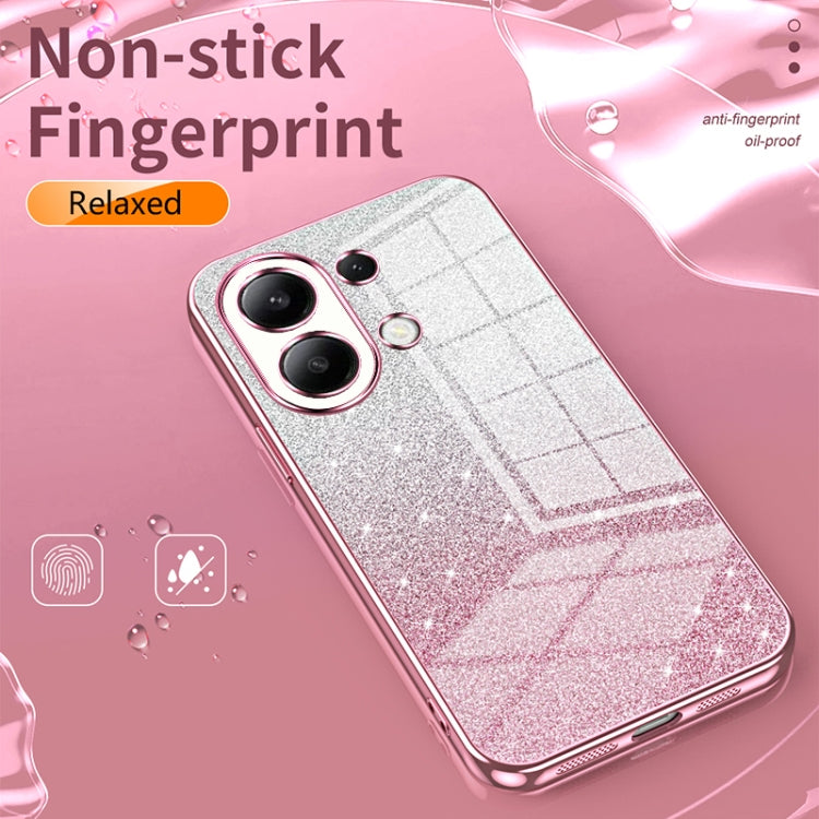 For Xiaomi Redmi 12 / Redmi Note 12R Gradient Glitter Powder Electroplated Phone Case(Gold) - Xiaomi Cases by buy2fix | Online Shopping UK | buy2fix