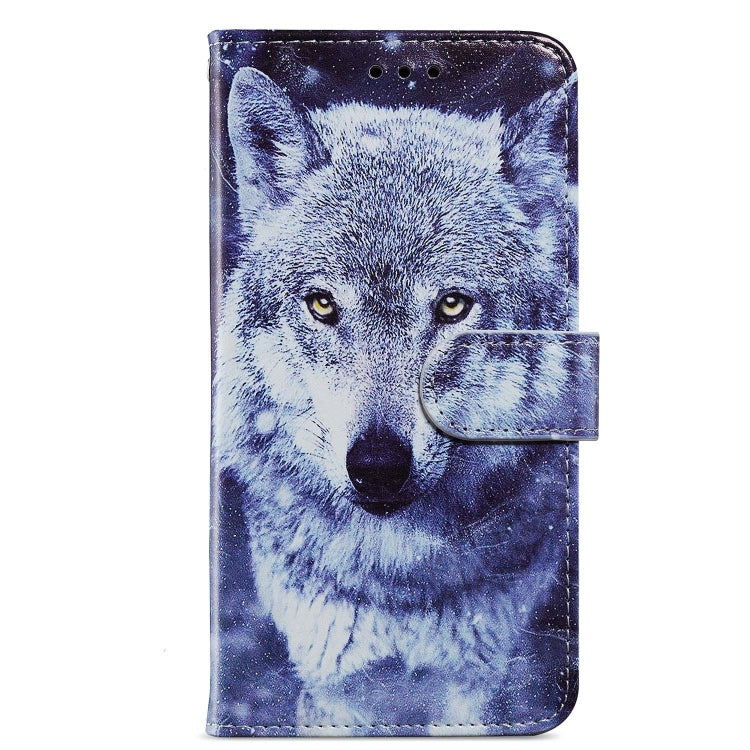 For Blackview A55 Pro Painted Pattern Horizontal Flip Leather Phone Case(White Wolf) - More Brand by buy2fix | Online Shopping UK | buy2fix