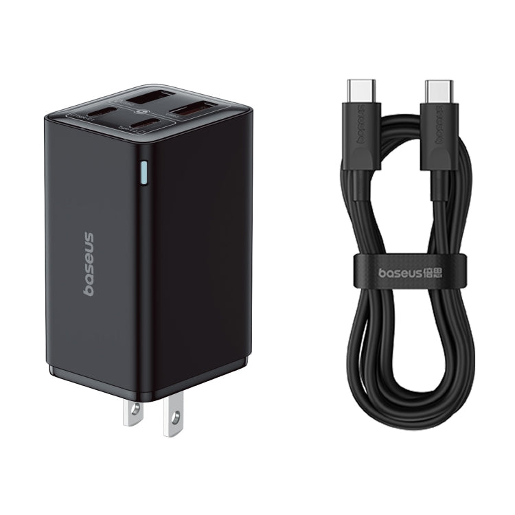 Baseus GaN6 Pro 100W 2 x USB-C / Type-C + 2 x USB Fast Charger, US Plug(Black) - USB Charger by Baseus | Online Shopping UK | buy2fix