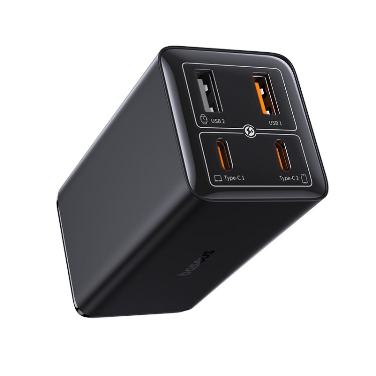 Baseus GaN6 Pro 100W 2 x USB-C / Type-C + 2 x USB Fast Charger, US Plug(Black) - USB Charger by Baseus | Online Shopping UK | buy2fix