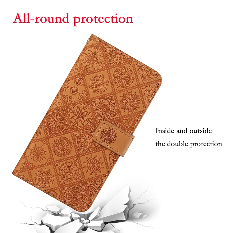 For Google Pixel 9 / 9 Pro Ethnic Style Embossed Pattern Leather Phone Case(Brown) - Google Cases by buy2fix | Online Shopping UK | buy2fix