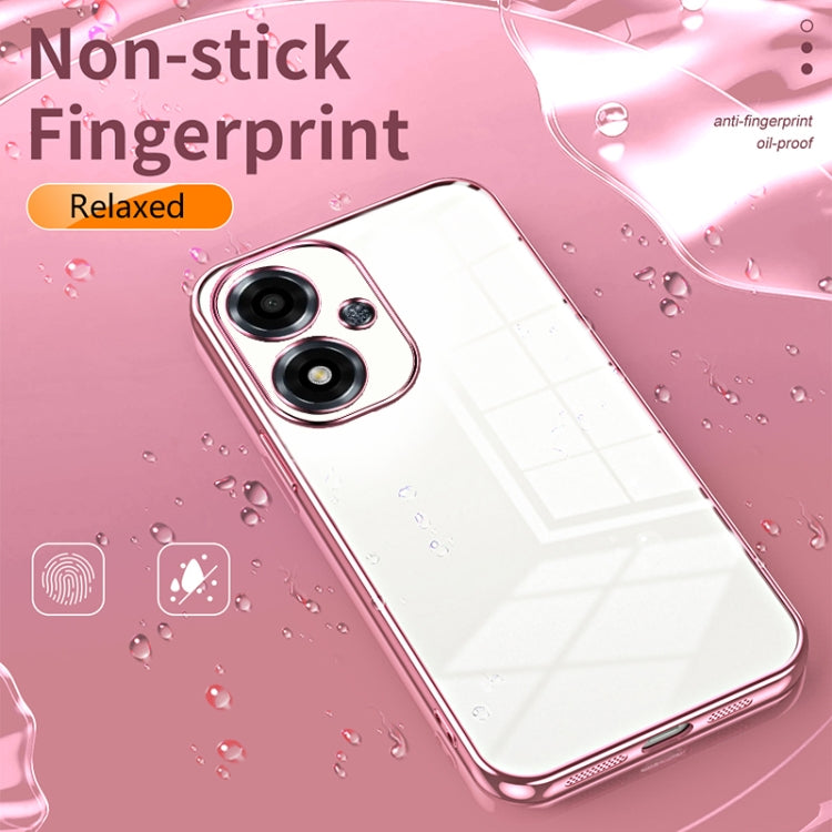 For OPPO A2m Transparent Plating Fine Hole Phone Case(Green) - OPPO Cases by buy2fix | Online Shopping UK | buy2fix