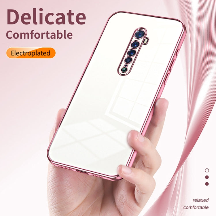 For OPPO Reno2 Transparent Plating Fine Hole Phone Case(Purple) - OPPO Cases by buy2fix | Online Shopping UK | buy2fix