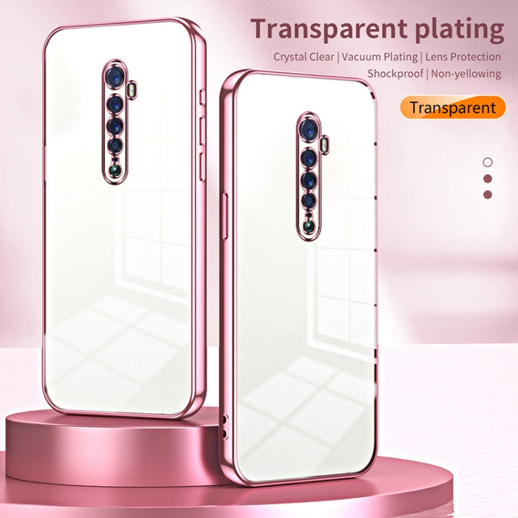 For OPPO Reno2 Transparent Plating Fine Hole Phone Case(Black) - OPPO Cases by buy2fix | Online Shopping UK | buy2fix