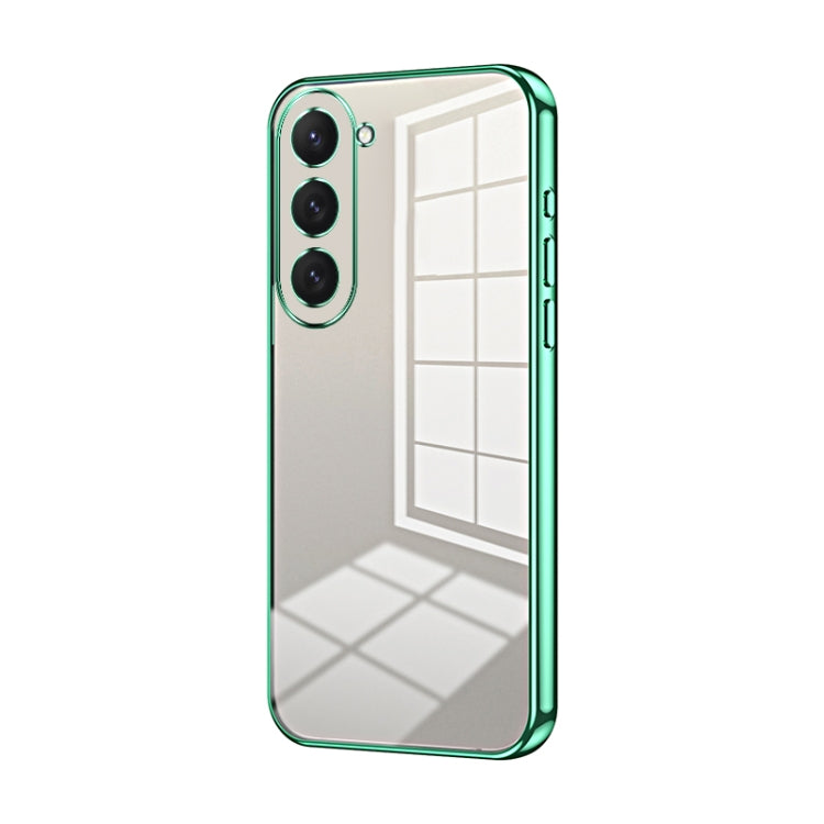 For Samsung Galaxy S23 5G Transparent Plating Fine Hole Phone Case(Green) - Galaxy S23 5G Cases by buy2fix | Online Shopping UK | buy2fix