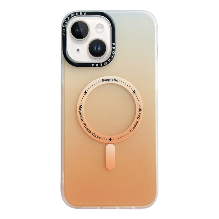 For iPhone 13 mini MagSafe IMD Gradient PC Hybrid TPU Phone Case(Orange) - iPhone 13 mini Cases by buy2fix | Online Shopping UK | buy2fix