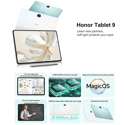 Honor Tablet 9 12.1 inch WiFi, Standard 8GB+128GB, MagicOS 7.2 Snapdragon 6 Gen1 Octa Core 2.2GHz, Not Support Google Play(Grey) - Huawei by Huawei | Online Shopping UK | buy2fix