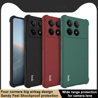 For Xiaomi Poco X6 Pro 5G/Redmi K70E 5G imak Shockproof Airbag TPU Phone Case(Matte Red) - K70E Cases by imak | Online Shopping UK | buy2fix