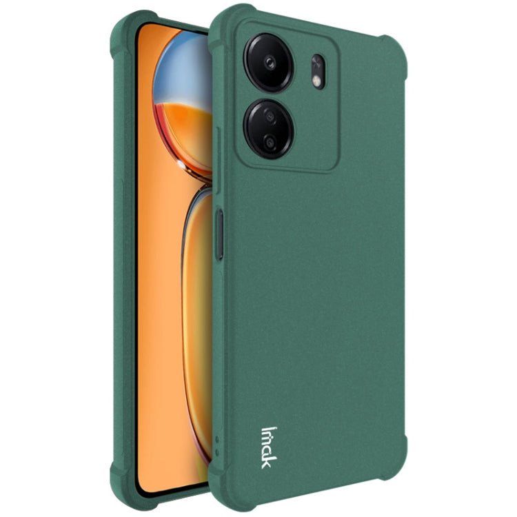 For Xiaomi Poco C65 4G/Redmi 13C 4G imak Shockproof Airbag TPU Phone Case(Matte Green) - Xiaomi Cases by imak | Online Shopping UK | buy2fix