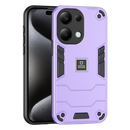 For Xiaomi Redmi Note 13 Pro 4G Global 2 in 1 Shockproof Phone Case(Purple) - Note 13 Pro Cases by buy2fix | Online Shopping UK | buy2fix