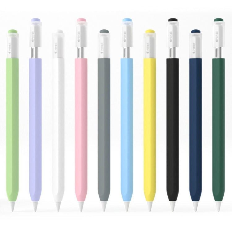 For Apple Pencil (USB-C) Jelly Silicone Stylus Pen Protective Cover(Matcha Green) - Pencil Accessories by buy2fix | Online Shopping UK | buy2fix