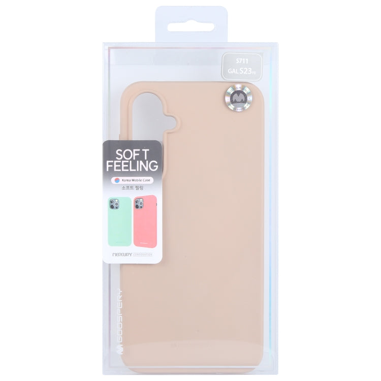 For Samsung Galaxy S23 FE 5G GOOSPERY SOFT FEELING Liquid TPU Soft Phone Case(Apricot) - Galaxy S23 FE 5G Cases by GOOSPERY | Online Shopping UK | buy2fix