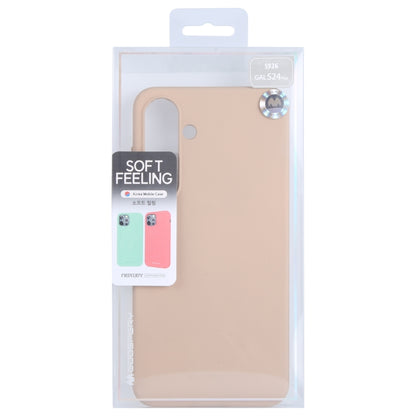 For Samsung Galaxy S24 5G GOOSPERY SOFT FEELING Liquid TPU Soft Phone Case(Apricot) - Galaxy S24 5G Cases by GOOSPERY | Online Shopping UK | buy2fix