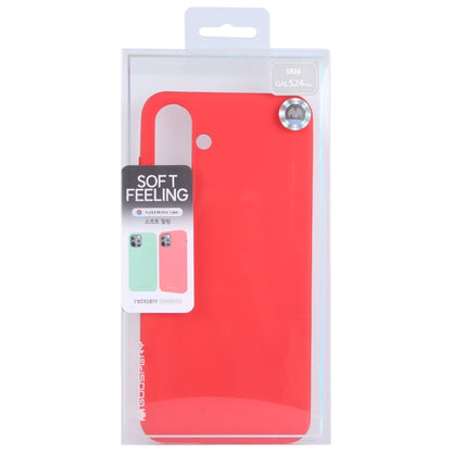 For Samsung Galaxy S24+ 5G GOOSPERY SOFT FEELING Liquid TPU Soft Phone Case(Red) - Galaxy S24+ 5G Cases by GOOSPERY | Online Shopping UK | buy2fix