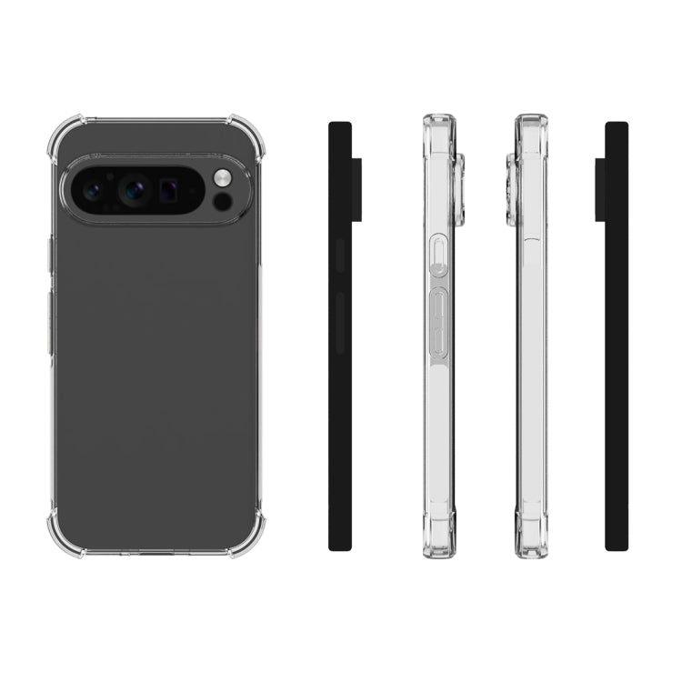 For Google Pixel 9 Pro XL Shockproof Non-slip Thickening TPU Phone Case(Transparent) - Google Cases by buy2fix | Online Shopping UK | buy2fix