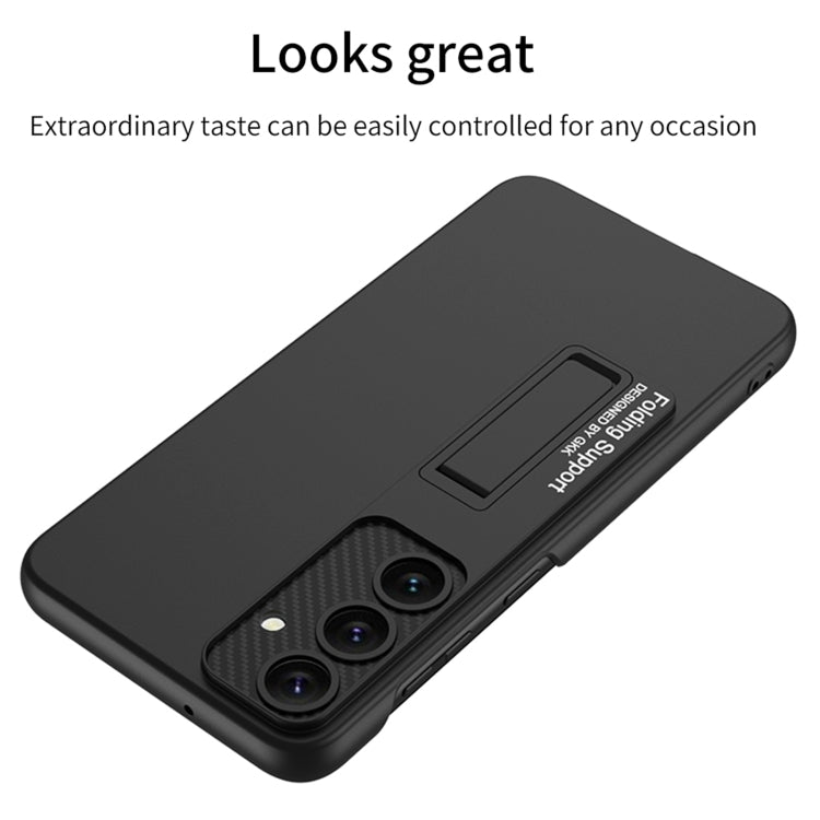 For Samsung Galaxy S24+ 5G GKK Ultra-thin Shockproof Phone Case with Holder(Black) - Galaxy S24+ 5G Cases by GKK | Online Shopping UK | buy2fix