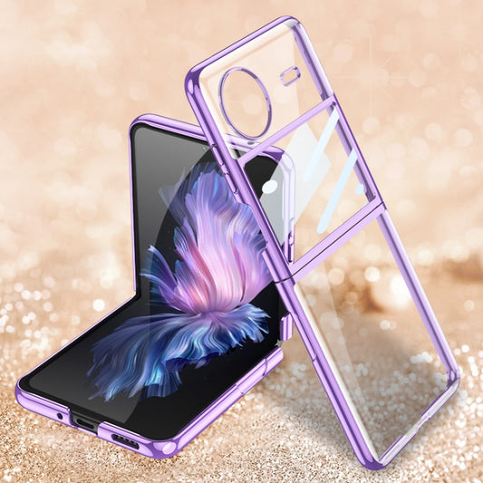 For vivo X Flip GKK Integrated Electroplating Full Coverage Phone Case(Purple) - vivo Cases by GKK | Online Shopping UK | buy2fix