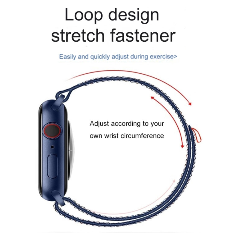 For Apple Watch Ultra 49mm Loop Nylon Watch Band(Storm Blue) - Watch Bands by buy2fix | Online Shopping UK | buy2fix