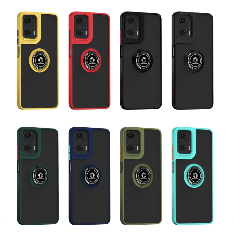 For Motorola Moto G24 / G04 Q Shadow 1 Series TPU + PC Phone Case with Ring(Royal Blue) - Motorola Cases by buy2fix | Online Shopping UK | buy2fix