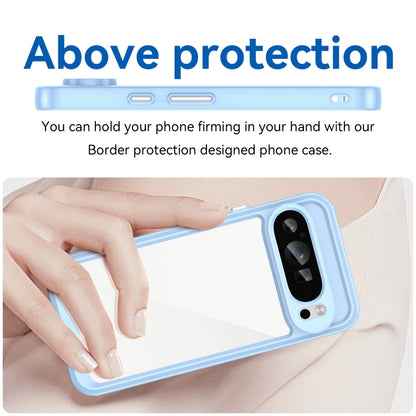 For Google Pixel 9 Pro Colorful Series Acrylic Hybrid TPU Phone Case(Blue) - Google Cases by buy2fix | Online Shopping UK | buy2fix