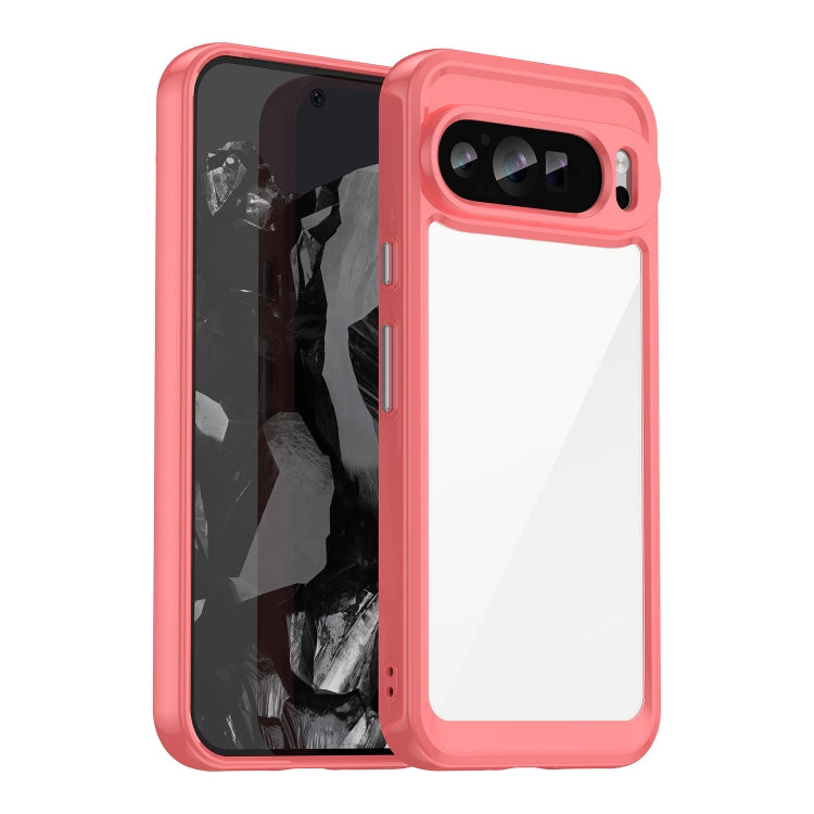 For Google Pixel 9 Pro XL Colorful Series Acrylic Hybrid TPU Phone Case(Red) - Google Cases by buy2fix | Online Shopping UK | buy2fix