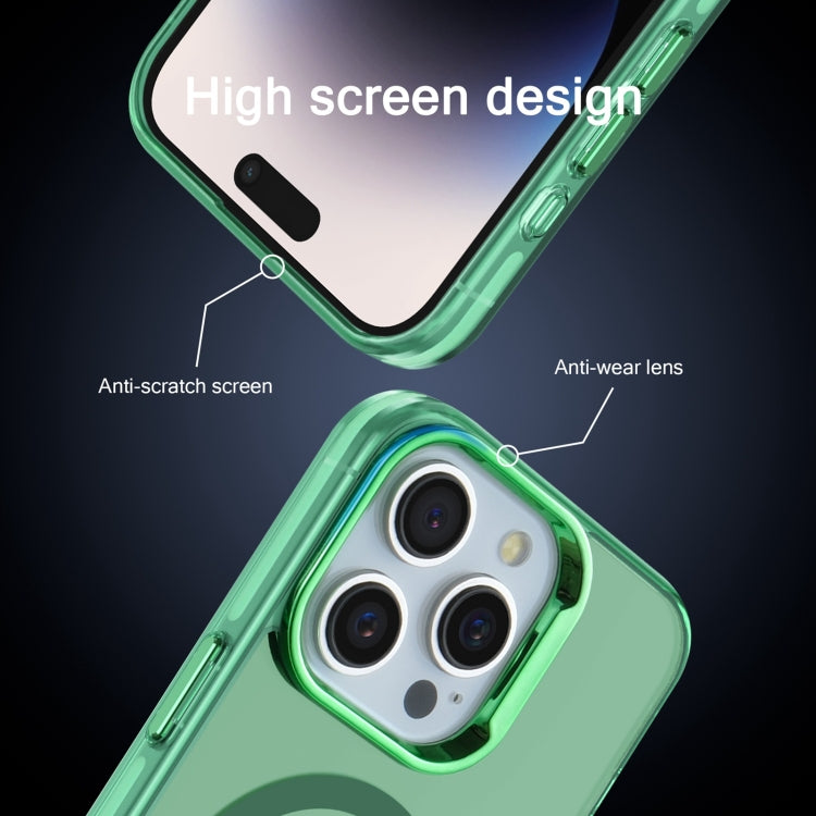 For iPhone 15 Electroplated IMD Magsafe PC Hybrid TPU Phone Case(Green) - iPhone 15 Cases by buy2fix | Online Shopping UK | buy2fix