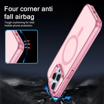 For iPhone 12 Pro Max Electroplated IMD Magsafe PC Hybrid TPU Phone Case(Pink) - iPhone 12 Pro Max Cases by buy2fix | Online Shopping UK | buy2fix