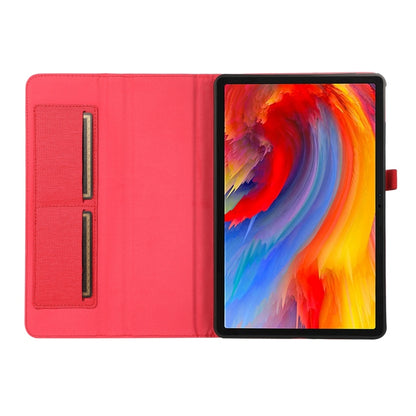 For Lenovo Tab M11 / Xiaoxin Pad 11 2024 Fabric Leather Tablet Case(Red) - Lenovo by buy2fix | Online Shopping UK | buy2fix