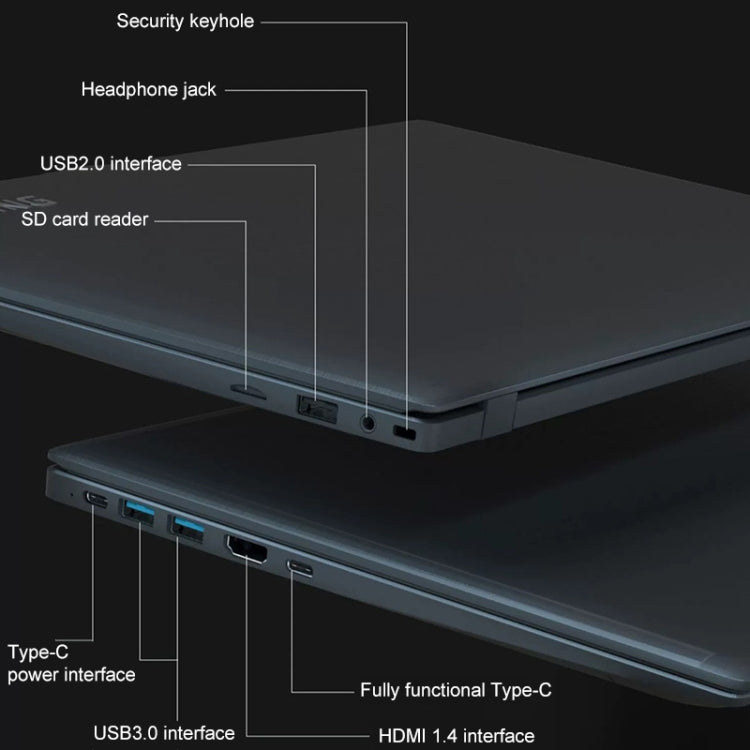 AK15U 15.6 inch Ultrathin Laptop, 12GB+256GB, Windows 10 Intel Processor N95 Quad Core(Dark Grey) - Others by buy2fix | Online Shopping UK | buy2fix
