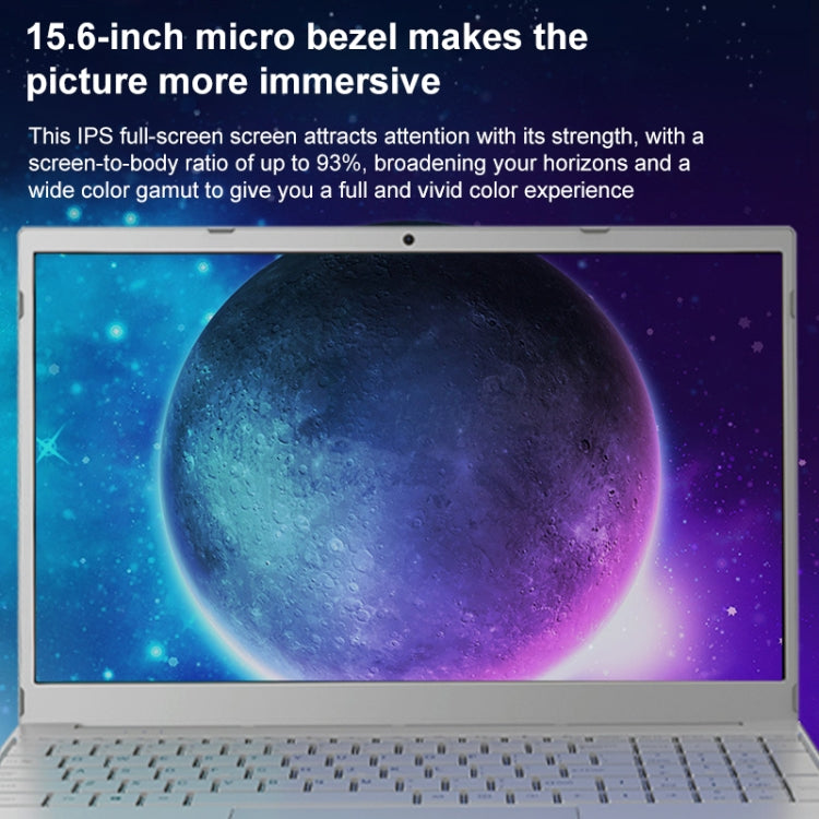 V8 15.6 inch Ultrathin Laptop, 12GB+128GB, Windows 10 Intel Jasper Lake N5095 Quad Core(Silver) - Others by buy2fix | Online Shopping UK | buy2fix