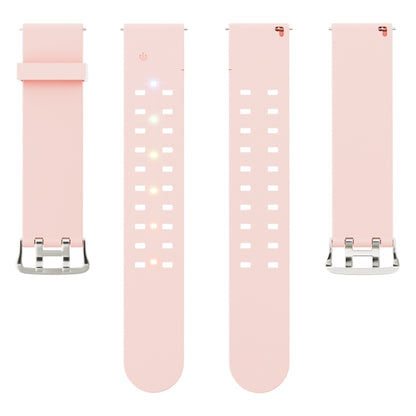 For Apple Watch SE 2022 40mm Luminous Colorful Light Silicone Watch Band(Pink) - Watch Bands by buy2fix | Online Shopping UK | buy2fix