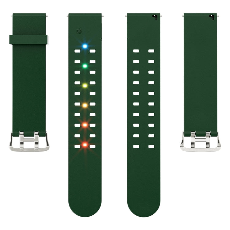 For Apple Watch Series 7 41mm Luminous Colorful Light Silicone Watch Band(Green) - Watch Bands by buy2fix | Online Shopping UK | buy2fix