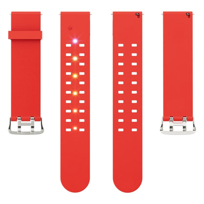 For Apple Watch Series 5 40mm Luminous Colorful Light Silicone Watch Band(Red) - Watch Bands by buy2fix | Online Shopping UK | buy2fix