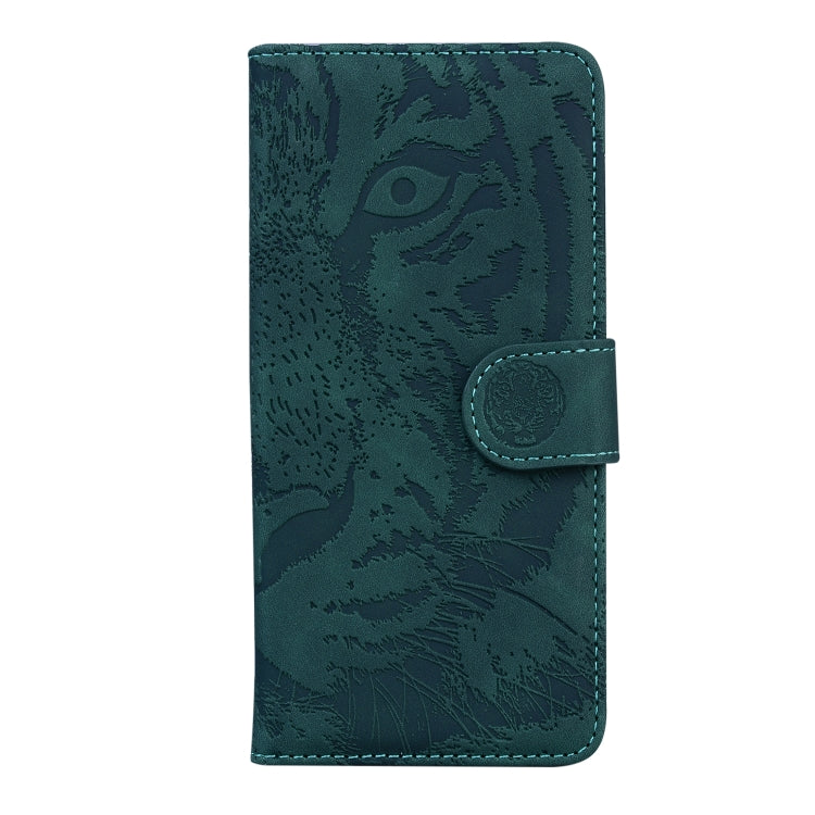 For Google Pixel 9 Pro 5G Tiger Embossing Pattern Flip Leather Phone Case(Green) - Google Cases by buy2fix | Online Shopping UK | buy2fix