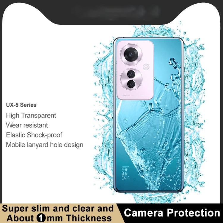 For OPPO Reno11 F imak UX-5 Series Transparent Shockproof TPU Protective Case(Transparent) - Reno11 F Cases by imak | Online Shopping UK | buy2fix