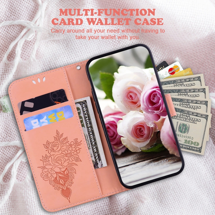 For Google Pixel 9 Butterfly Rose Embossed Leather Phone Case(Pink) - Google Cases by buy2fix | Online Shopping UK | buy2fix