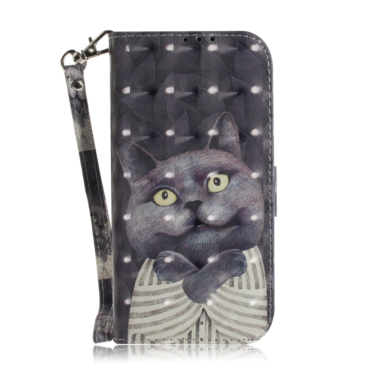 For Google Pixel 9 3D Colored Horizontal Flip Leather Phone Case(Hug Cat) - Google Cases by buy2fix | Online Shopping UK | buy2fix