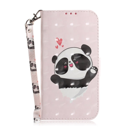 For Google Pixel 9 3D Colored Horizontal Flip Leather Phone Case(Heart Panda) - Google Cases by buy2fix | Online Shopping UK | buy2fix