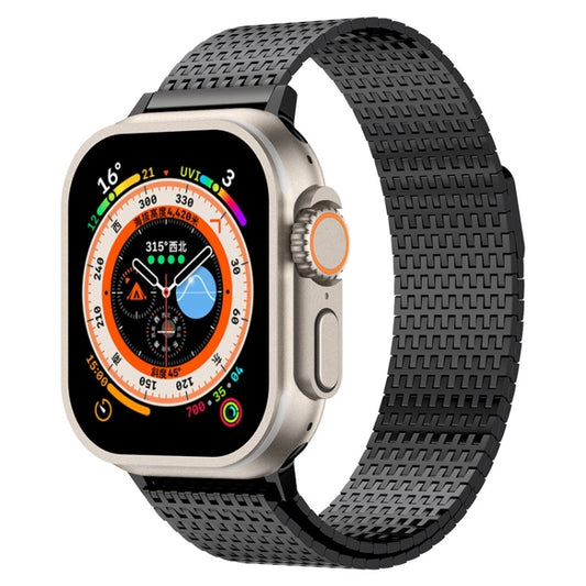 For Apple Watch 38mm Milanese Loop Magnetic Clasp Stainless Steel Watch Band(Black) - Watch Bands by buy2fix | Online Shopping UK | buy2fix