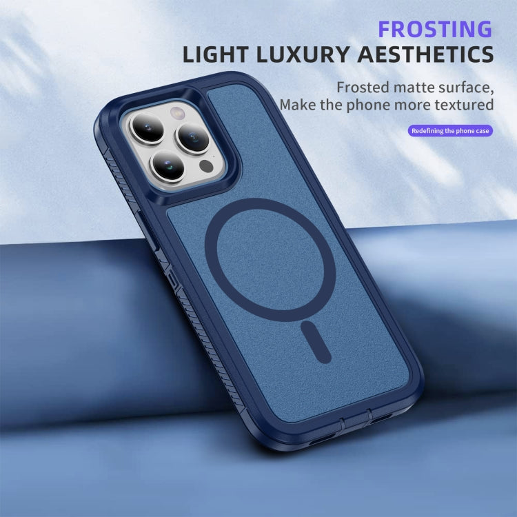 For iPhone 11 / XR Guard Magsafe Magnetic Ring Matte Phone Case(Royal Blue) - iPhone 11 Cases by buy2fix | Online Shopping UK | buy2fix