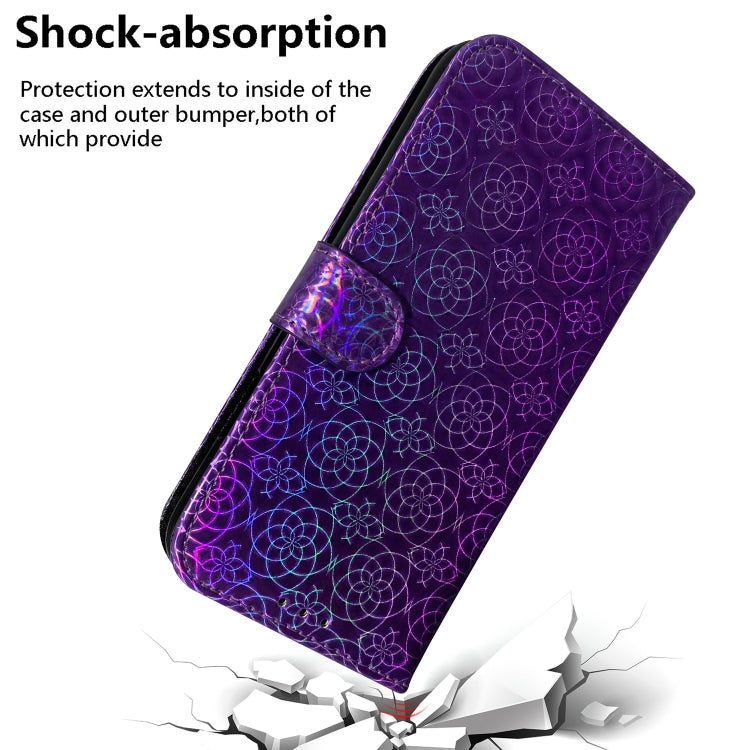 For Google Pixel 9 Pro Colorful Magnetic Buckle Leather Phone Case(Purple) - Google Cases by buy2fix | Online Shopping UK | buy2fix