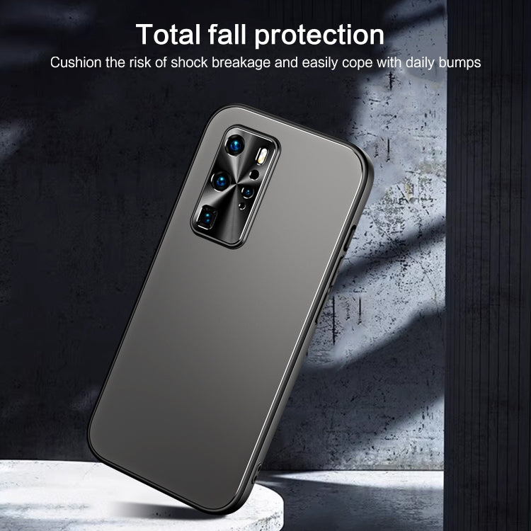 For Huawei P40 Pro R-JUST RJ-61 Electroplating Frosted TPU + PC Phone Case(Silver) - Huawei Cases by R-JUST | Online Shopping UK | buy2fix